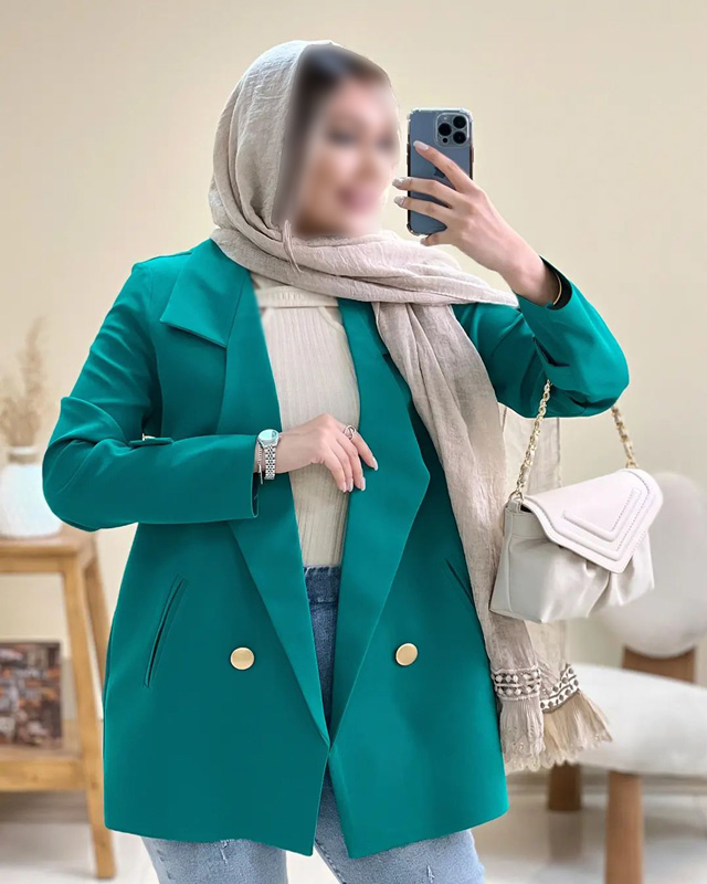 Turquoise Mantu Coat Model 20