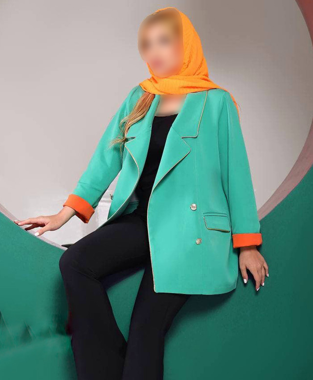 Turquoise Mantu Coat Model 3