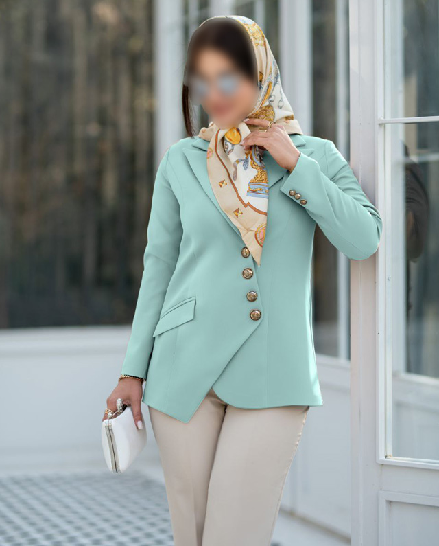 Turquoise Mantu Coat Model 9