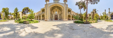  ایوانهای مسجد سپهسالار, طبقه های مسجد سپهسالار, عکس هوایی مسجد سپهسالار