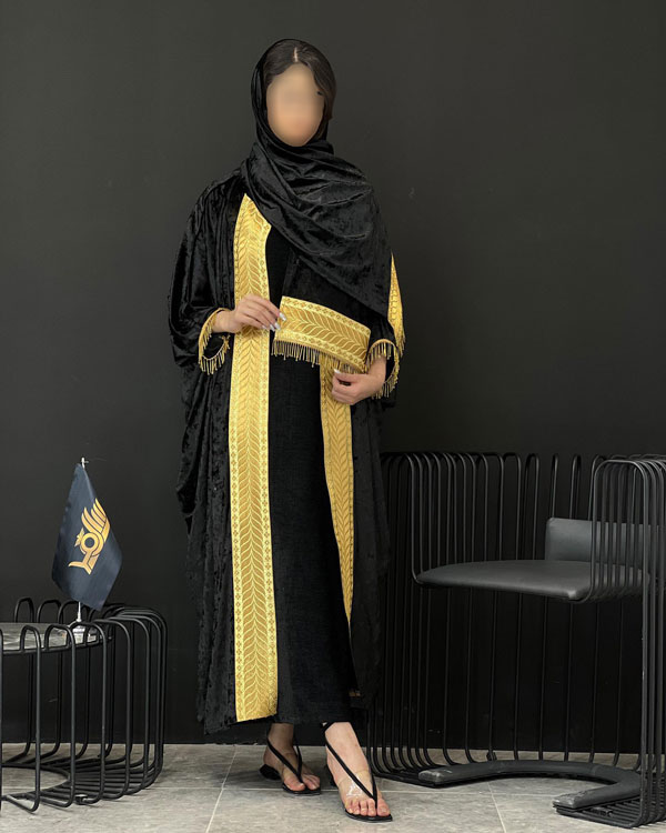 The Model Of The Black Dress Abaya Is Worked 1